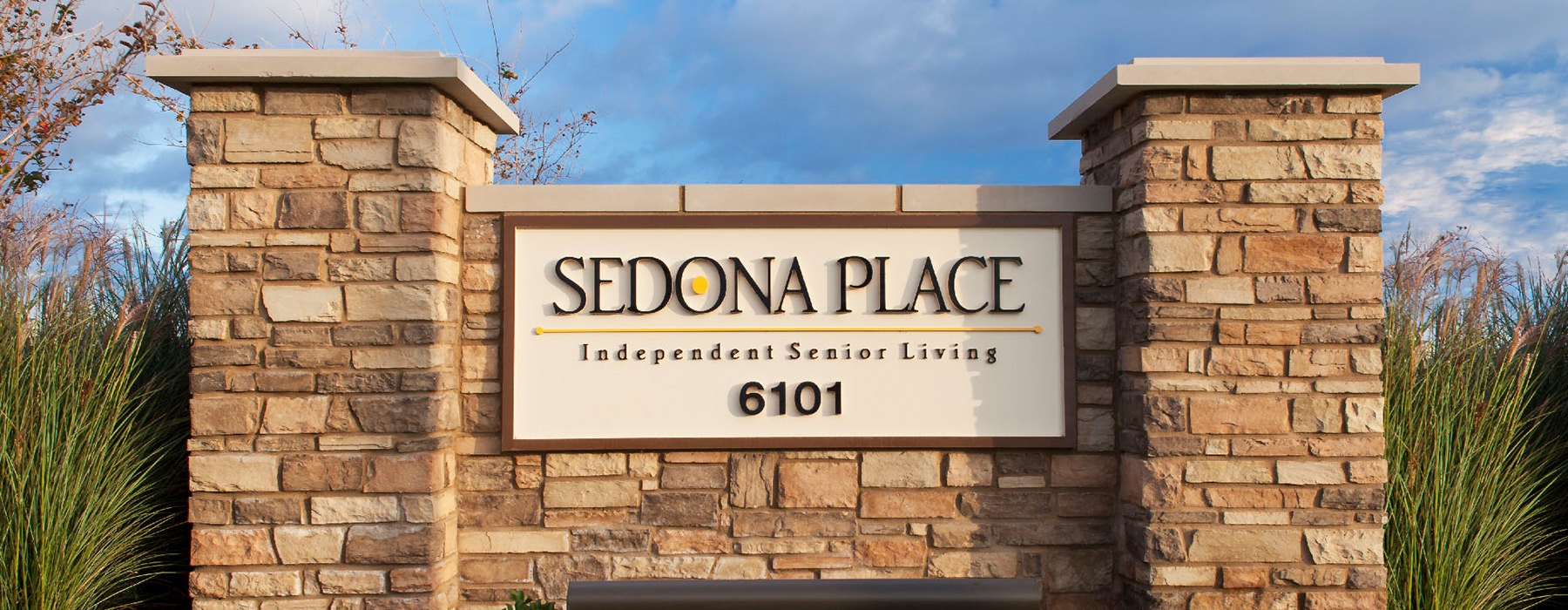 Main sign for Sedona Place 